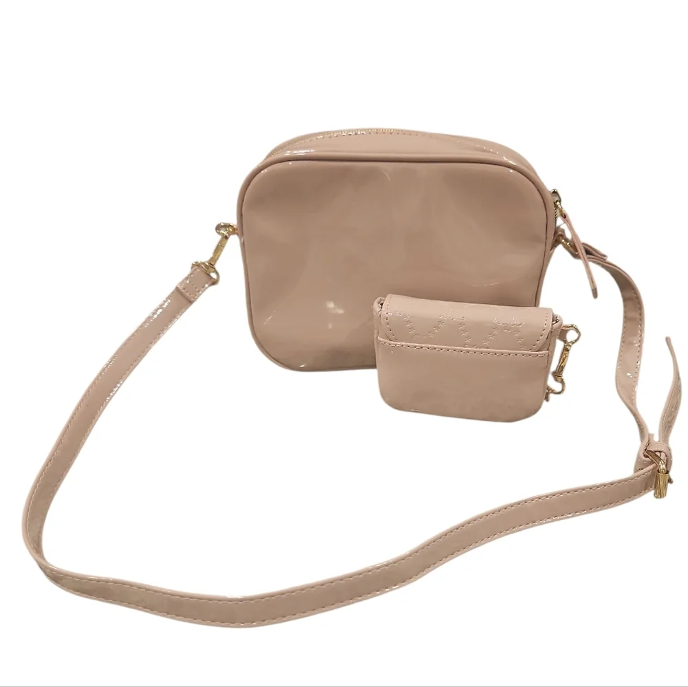 Elegant Pink Crossbody Bag Set Exellent Condition Small Bag New - Picture 2 of 9